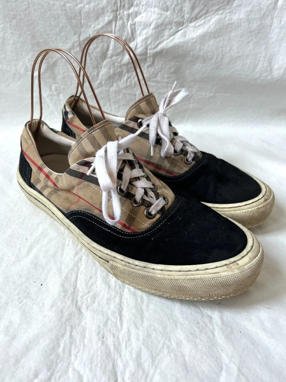 Burberry sneakers Wilson low-top shoes IT 45 US 12 mens nova check black suede